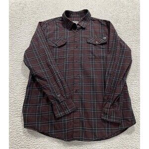 Violent Gentlemen Shirt Mens XL Red Plaid Flannel Long Sleeve Button Front